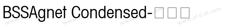 BSSAgnet Condensed字体转换